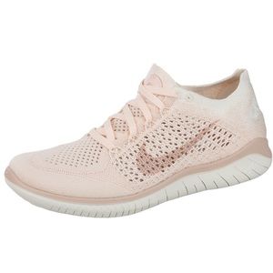 Nike Free Run Flyknit Light Pink Running Shoes, Size 11